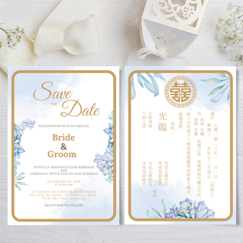 wedding card 簡約西式