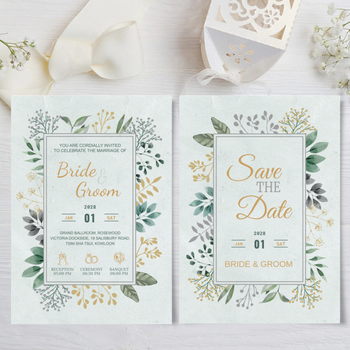 wedding card 簡約西式