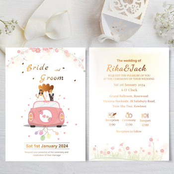 wedding card 卡通插畫