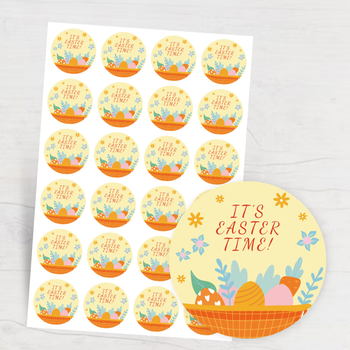 復活節主題卡通插畫模板，彩蛋花朵等元素豐富 