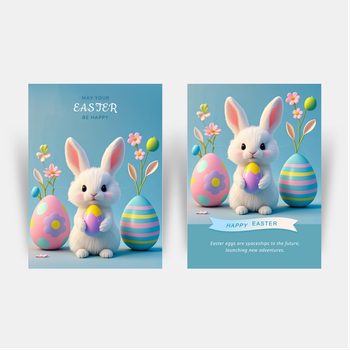 菜蛋兔子復活節主題