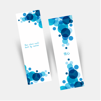 藍色圓點清新現代書籤