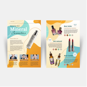 清新現代設計，柔和色彩搭配，不規則流線型元素模版 