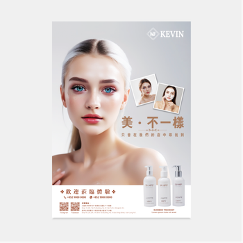 高級灰美容護膚帶二維碼