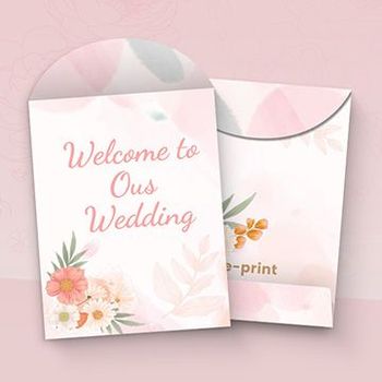 粉色底鮮花回禮利是封