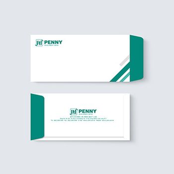 企口平咀封-清新專業藍綠色調，幾何元素企業宣傳設計模板 