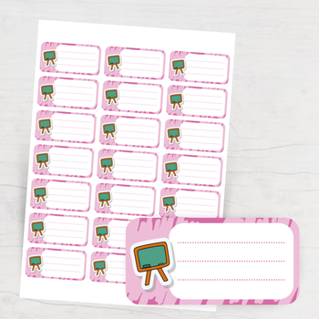 粉紅色卡通童趣模板，畫板元素營造溫馨愉快氛圍 