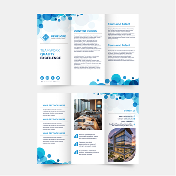 現代簡約，藍白配色具層次感 