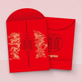 大紅色龍鳳呈祥、囍氣洋洋