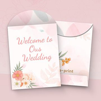 粉色底鮮花回禮利是封